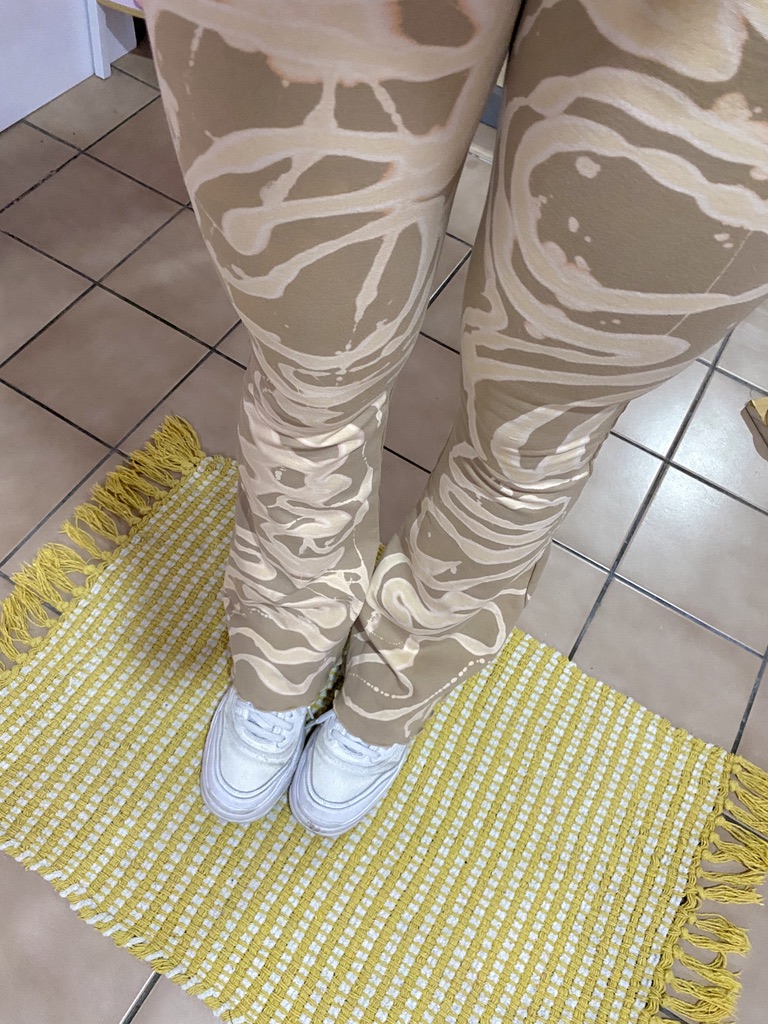 Pantalon Campana Beige Swirl – foto 6